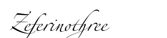 шрифт Zeferinothree, бесплатный шрифт Zeferinothree, предварительный просмотр шрифта Zeferinothree