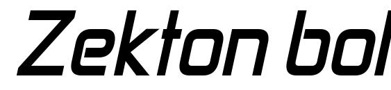 шрифт Zekton bold italic, бесплатный шрифт Zekton bold italic, предварительный просмотр шрифта Zekton bold italic