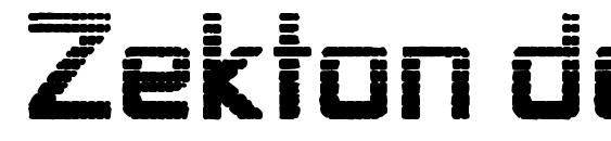 шрифт Zekton dots, бесплатный шрифт Zekton dots, предварительный просмотр шрифта Zekton dots