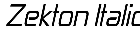шрифт Zekton Italic, бесплатный шрифт Zekton Italic, предварительный просмотр шрифта Zekton Italic