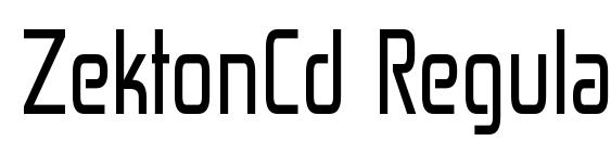 ZektonCd Regular Font, Sans Serif Fonts