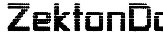 шрифт ZektonDots, бесплатный шрифт ZektonDots, предварительный просмотр шрифта ZektonDots
