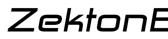шрифт ZektonEx BoldItalic, бесплатный шрифт ZektonEx BoldItalic, предварительный просмотр шрифта ZektonEx BoldItalic