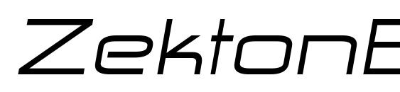 шрифт ZektonEx Italic, бесплатный шрифт ZektonEx Italic, предварительный просмотр шрифта ZektonEx Italic