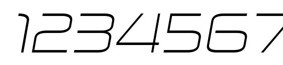 ZektonExLt Italic Font, Number Fonts