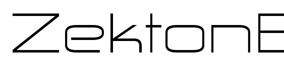 шрифт ZektonExLt Regular, бесплатный шрифт ZektonExLt Regular, предварительный просмотр шрифта ZektonExLt Regular