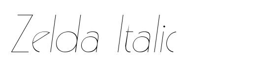 Шрифт Zelda Italic