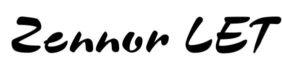 Zennor LET Plain.1.0 Font, Handwriting Fonts