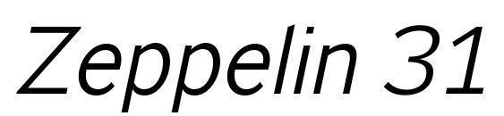Шрифт Zeppelin 31 Italic