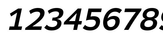 Zeppelin 33 Italic Font, Number Fonts