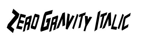 шрифт Zero Gravity Italic, бесплатный шрифт Zero Gravity Italic, предварительный просмотр шрифта Zero Gravity Italic