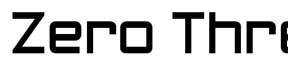 шрифт Zero Threes, бесплатный шрифт Zero Threes, предварительный просмотр шрифта Zero Threes