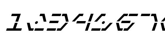 Zeta Sentry Italic Font, Number Fonts