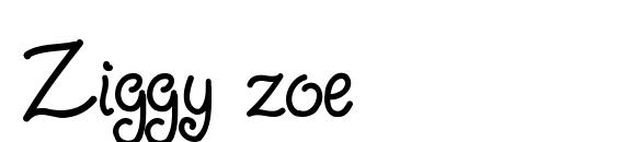шрифт Ziggy zoe, бесплатный шрифт Ziggy zoe, предварительный просмотр шрифта Ziggy zoe