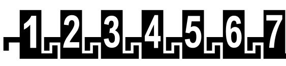 Zipperc Font, Number Fonts