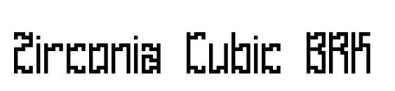шрифт Zirconia Cubic BRK, бесплатный шрифт Zirconia Cubic BRK, предварительный просмотр шрифта Zirconia Cubic BRK