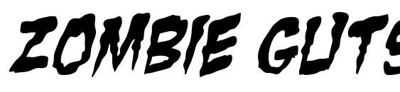 шрифт Zombie Guts Italic, бесплатный шрифт Zombie Guts Italic, предварительный просмотр шрифта Zombie Guts Italic