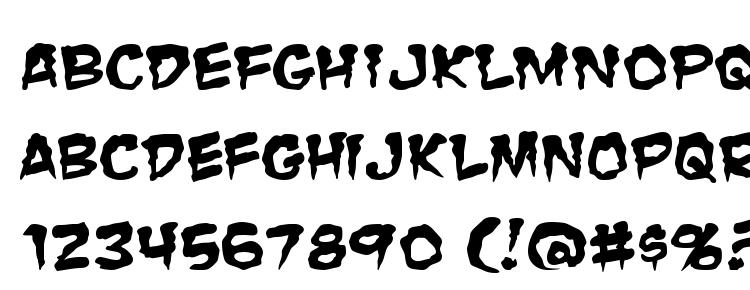 glyphs Zombie Guts Squished font, сharacters Zombie Guts Squished font, symbols Zombie Guts Squished font, character map Zombie Guts Squished font, preview Zombie Guts Squished font, abc Zombie Guts Squished font, Zombie Guts Squished font
