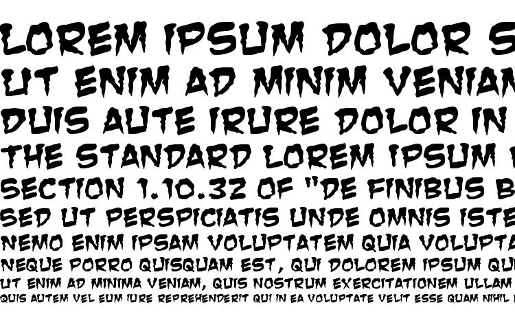 specimens Zombie Guts Squished font, sample Zombie Guts Squished font, an example of writing Zombie Guts Squished font, review Zombie Guts Squished font, preview Zombie Guts Squished font, Zombie Guts Squished font