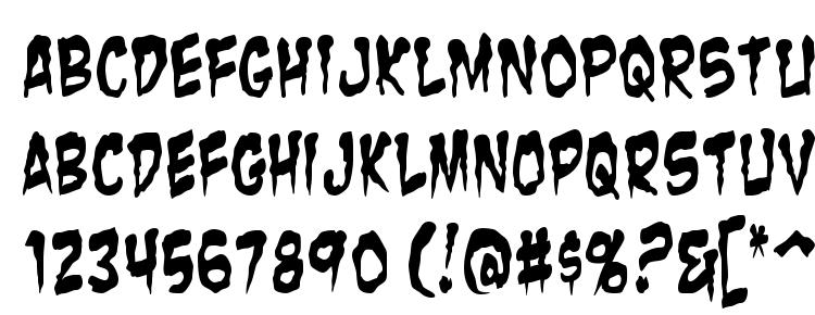 glyphs Zombie Guts Yanked font, сharacters Zombie Guts Yanked font, symbols Zombie Guts Yanked font, character map Zombie Guts Yanked font, preview Zombie Guts Yanked font, abc Zombie Guts Yanked font, Zombie Guts Yanked font