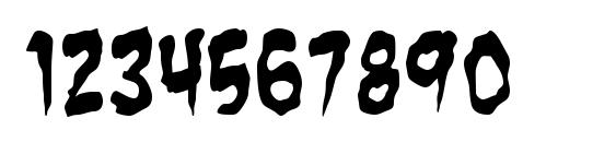 Zombie Guts Yanked Font, Number Fonts