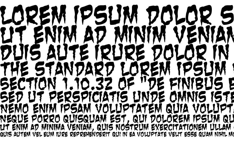 specimens Zombie Guts font, sample Zombie Guts font, an example of writing Zombie Guts font, review Zombie Guts font, preview Zombie Guts font, Zombie Guts font