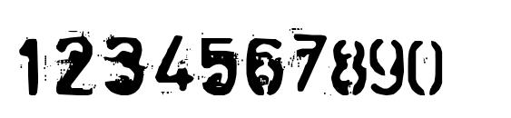 Zombie Noize Font, Number Fonts