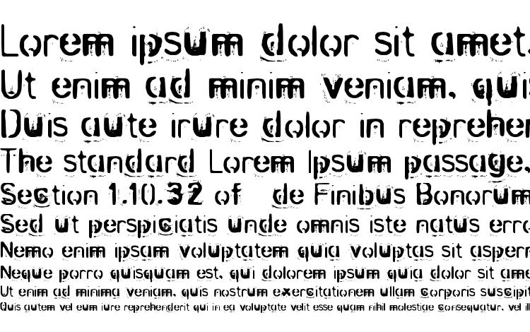 specimens Zombie Noize font, sample Zombie Noize font, an example of writing Zombie Noize font, review Zombie Noize font, preview Zombie Noize font, Zombie Noize font