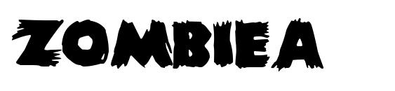 шрифт ZombieA, бесплатный шрифт ZombieA, предварительный просмотр шрифта ZombieA