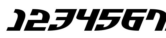 Zone Rider Ultra ExpItalic Font, Number Fonts