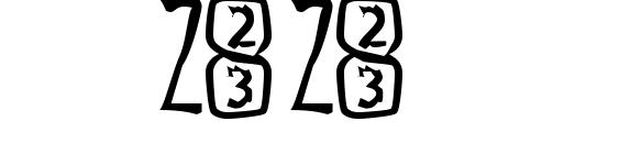 Zone23 Lightning Font, Number Fonts
