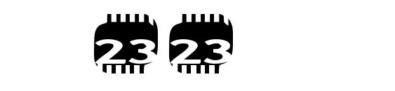 Zone23 zazen matrix Font, Number Fonts