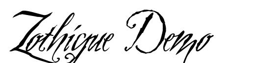 Zothique Demo Font, Handwriting Fonts