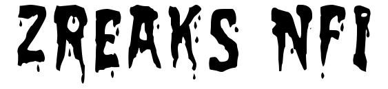 шрифт Zreaks nfi, бесплатный шрифт Zreaks nfi, предварительный просмотр шрифта Zreaks nfi