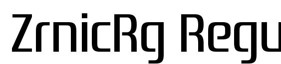Шрифт ZrnicRg Regular