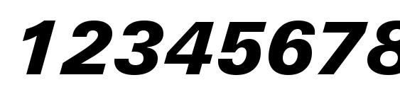 Zurich Black Italic BT Font, Number Fonts