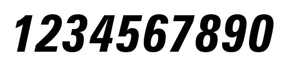 Zurich Bold Condensed Italic BT Font, Number Fonts