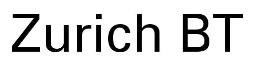 шрифт Zurich BT, бесплатный шрифт Zurich BT, предварительный просмотр шрифта Zurich BT