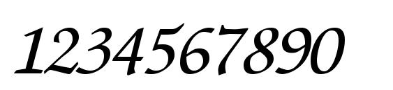 ZurichCalligraphic Italic Font, Number Fonts