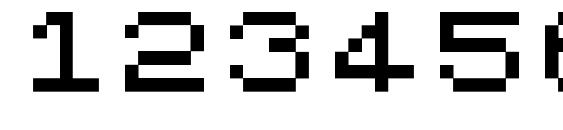 Zx spectrum Font, Number Fonts