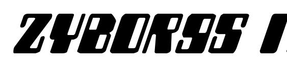 Zyborgs Italic font, free Zyborgs Italic font, preview Zyborgs Italic font