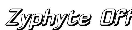 Zyphyte Offset Oblique font, free Zyphyte Offset Oblique font, preview Zyphyte Offset Oblique font
